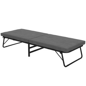 Skládací postel pro hosty 70 x 190 cm tmavě šedá
