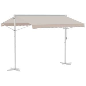Volně stojící stahovací markýza s klikou 300 x 295 cm béžová