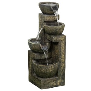 Zahradní fontána se 4 úrovněmi a nastavitelným průtokem