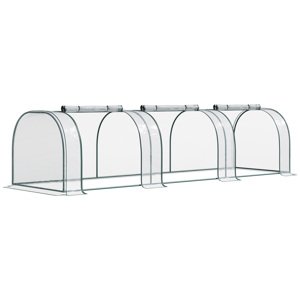 Pařeniště půlkulaté se třemi vstupy 350 x 80 x 100 cm bílá