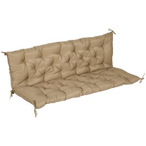 Trojmístný polštář na lavici 150 x 98 x 8 cm khaki