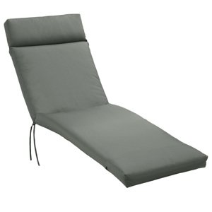 Polstr na zahradní lehátko polyester 196 x 55 x 8 cm tmavě šedá