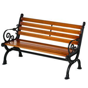 Zahradní lavička pro 2 osoby 120 x 64 x 79 cm teakové dřevo