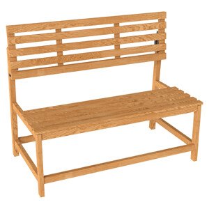 Dvojmístná zahradní lavice dřevěná nosnost 240 kg 110 x 61 x 89 cm teakové dřevo