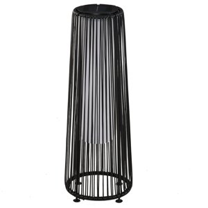Zahradní lampa solární se světelným senzorem 22 x 22 x 61 cm černá