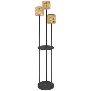 Solární stojací lampa RATAN 3 v boho stylu 37 x 144 cm