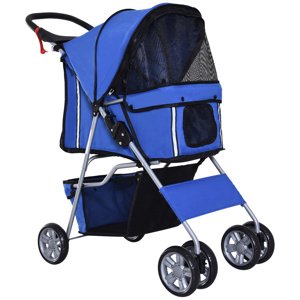 Kočárek pro psy do 10 Kg JOGGER skládací modrá