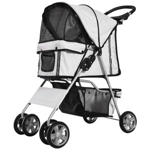 Kočárek pro psy do 10 Kg JOGGER skládací světle šedá