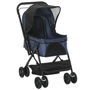 Kočárek pro psy do 10 Kg JOGGER skládací tmavě modrá