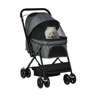 Kočárek pro psy do 10 Kg JOGGER skládací šedá