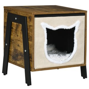 Pelíšek pro kočky BOX 41 x 34 x 44 cm hnědá