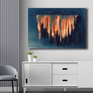 Obraz na plátně ArtGALINI – Modrá a oranžová abstrakce