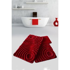 Koupelnová předložka WAVE červená 3 ks