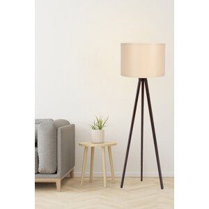 Stojací lampa tmavá a krémová