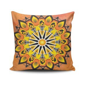 Povlak na polštář MANDALA-20 oranžová mandala