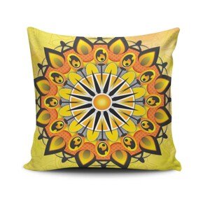 Povlak na polštář MANDALA-21 žlutá mandala