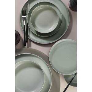 Porcelánová jídelní souprava POPPY 16 ks modrošedá