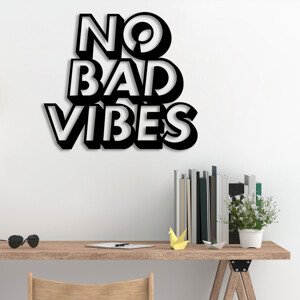 Nástěnná dekorace kovová NO BAD VIBES