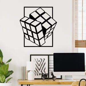 Nástěnná dekorace kovová RUBIK'S CUBE černá