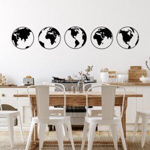 Nástěnná dekorace kovová WORLD MAP