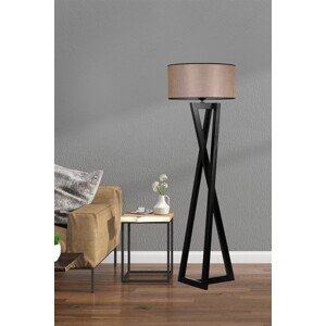 Stojací lampa MAÇKA černá a bronzová