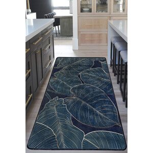 Předsíňový koberec (100 x 200 cm) ZELENO tmavé listy