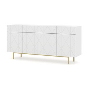 Komoda KAIRO 180 cm 4D4S, bílý mat