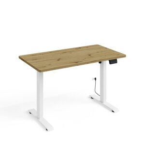 Nastavitelný elektrický stůl BIMOTION 1S 120x65 Bílý mat/dub artisan
