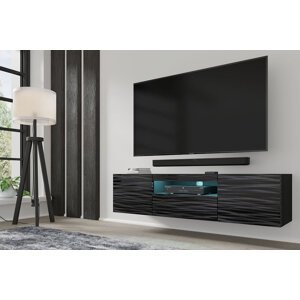 Televizní stolek Aura 150 SAHARA/ČERNÝ s LED osvětlením