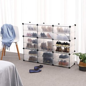 Plastový variabilní regál 9 boxů 123 x 93 x 31 cm