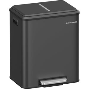 Odpadkový koš na tříděný odpad 2 x 15 l černá