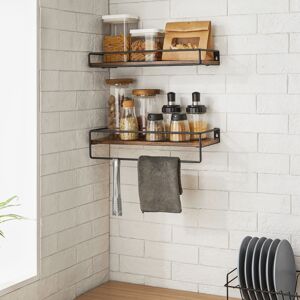 Set nástěnných polic 2 ks RUSTIK 40 cm hnědý